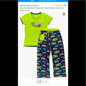 Lazy One Camper lounge pants/top